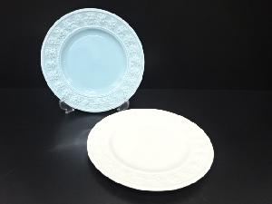 WEDGWOOD　ウェッジウッド　フェスティビティ　ブルー・アイボリー　プレート2枚(27センチ)